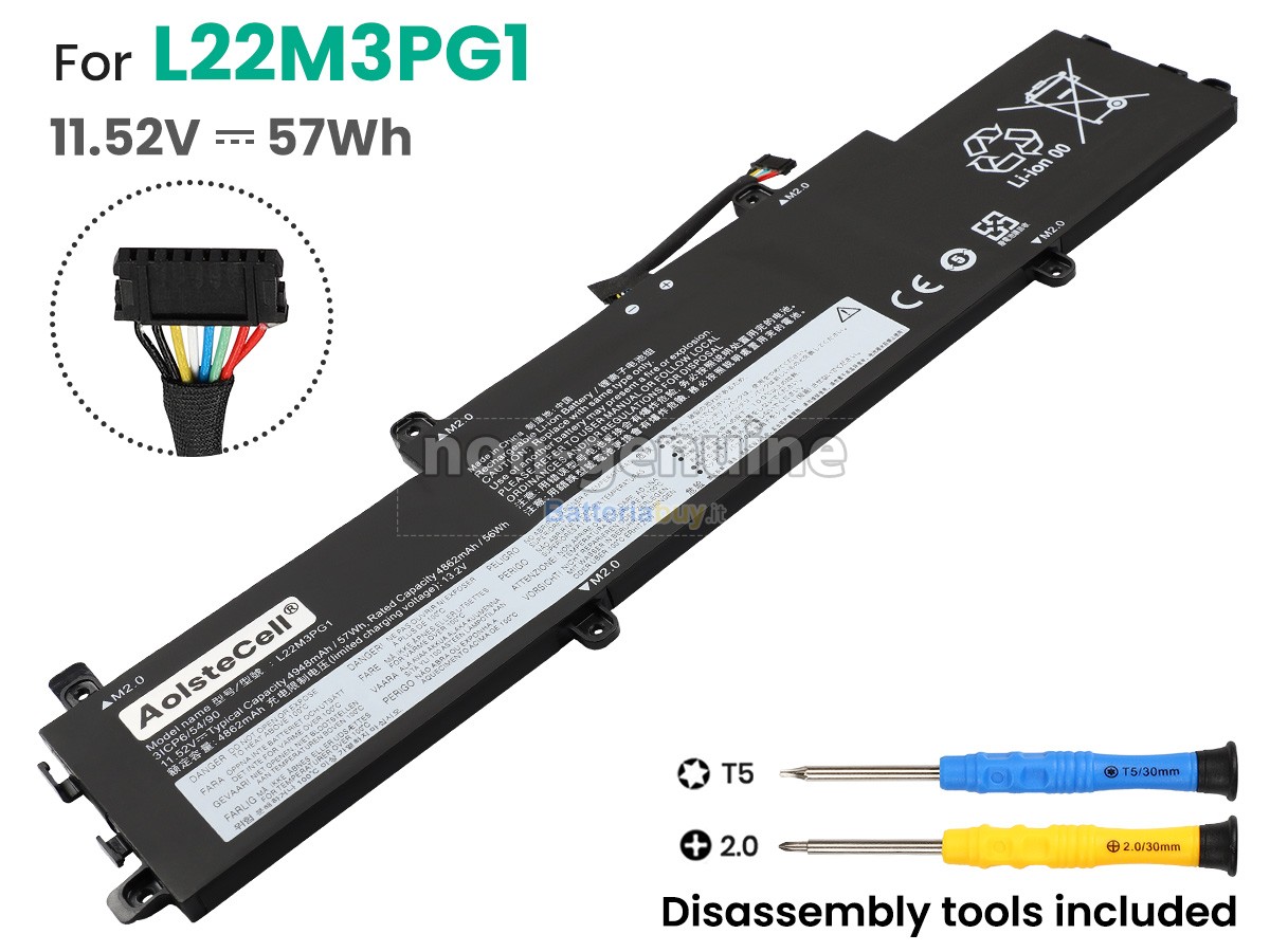 Batteria per Lenovo IP SLIM 3 CHROME 14IAN8-83BN001GIX