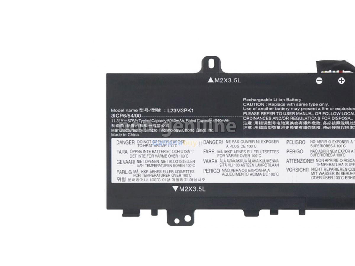 Batteria per Lenovo L23D3PK1
