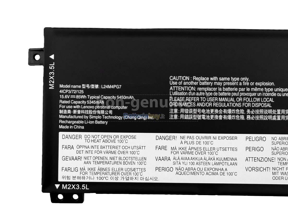 Batteria per Lenovo L24N4PG7