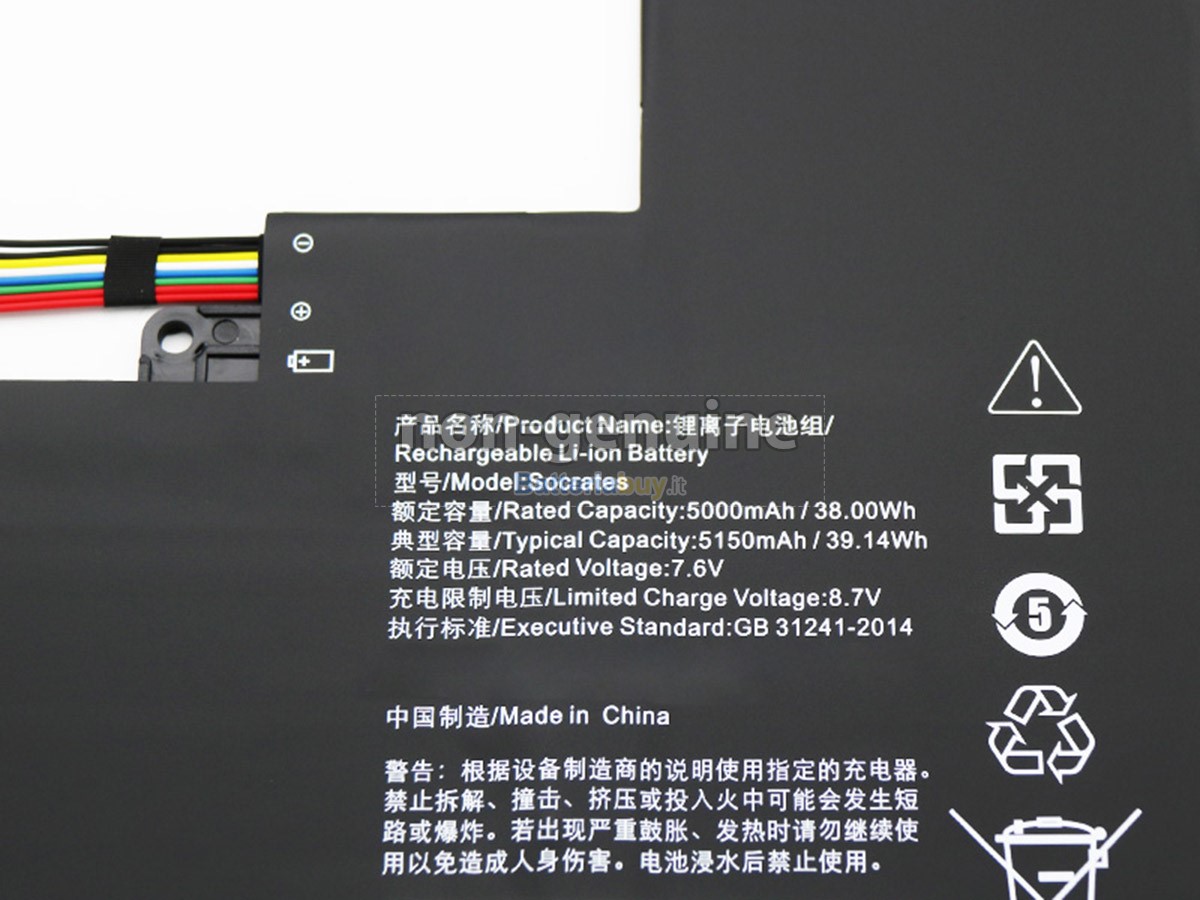 Batteria per Lenovo XIAOXIN AIR 12 WIFI