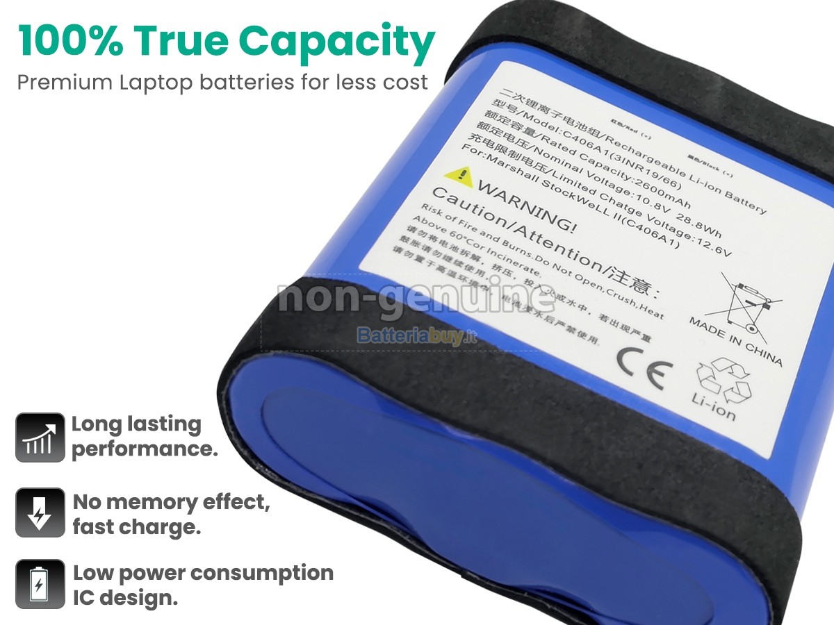 Batteria per Marshall STOCKWELL II C406A1