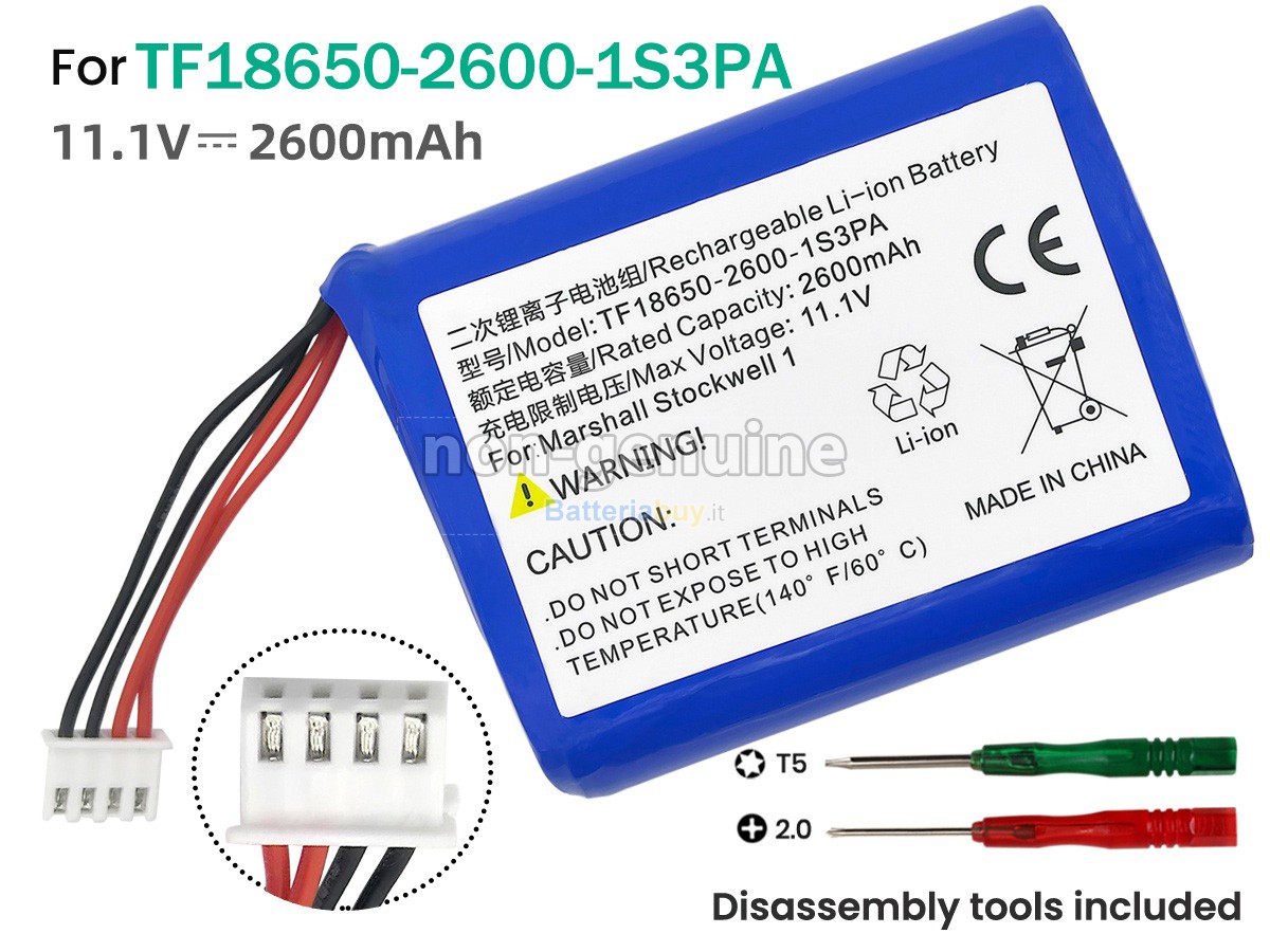 Batteria per Marshall TF18650-2600-1S3PA
