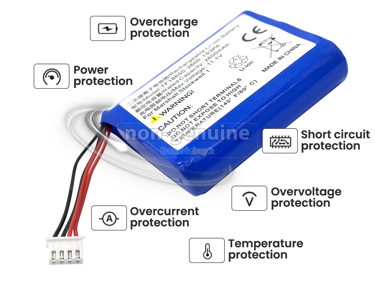 Batteria per Marshall TF18650-2600-1S3PA