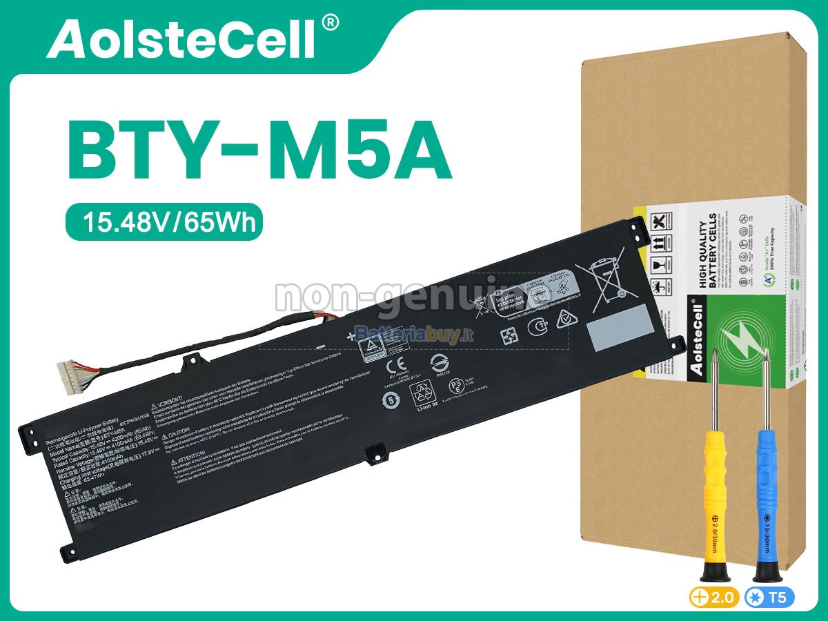 Batteria per MSI CREATOR M16 HX C14VGG-071IT