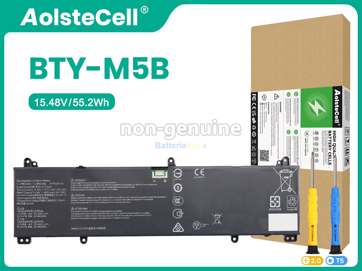 Batteria per MSI BTY-M5B