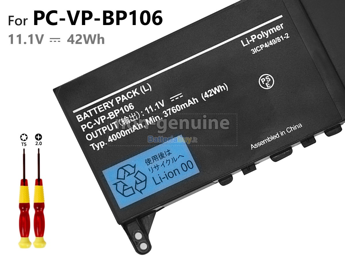 Batteria per NEC PC-VP-BP106