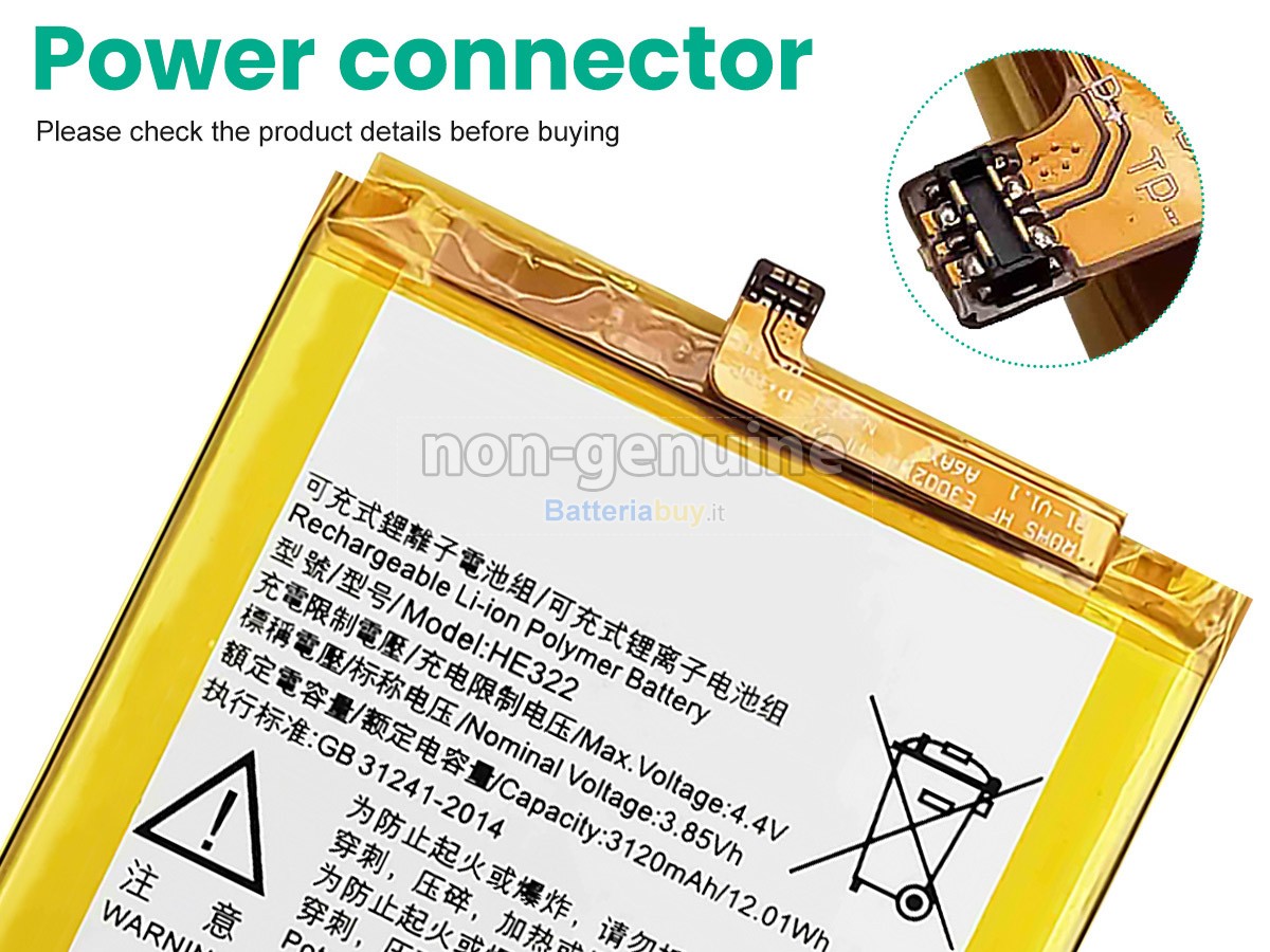 Batteria per Nokia HE322