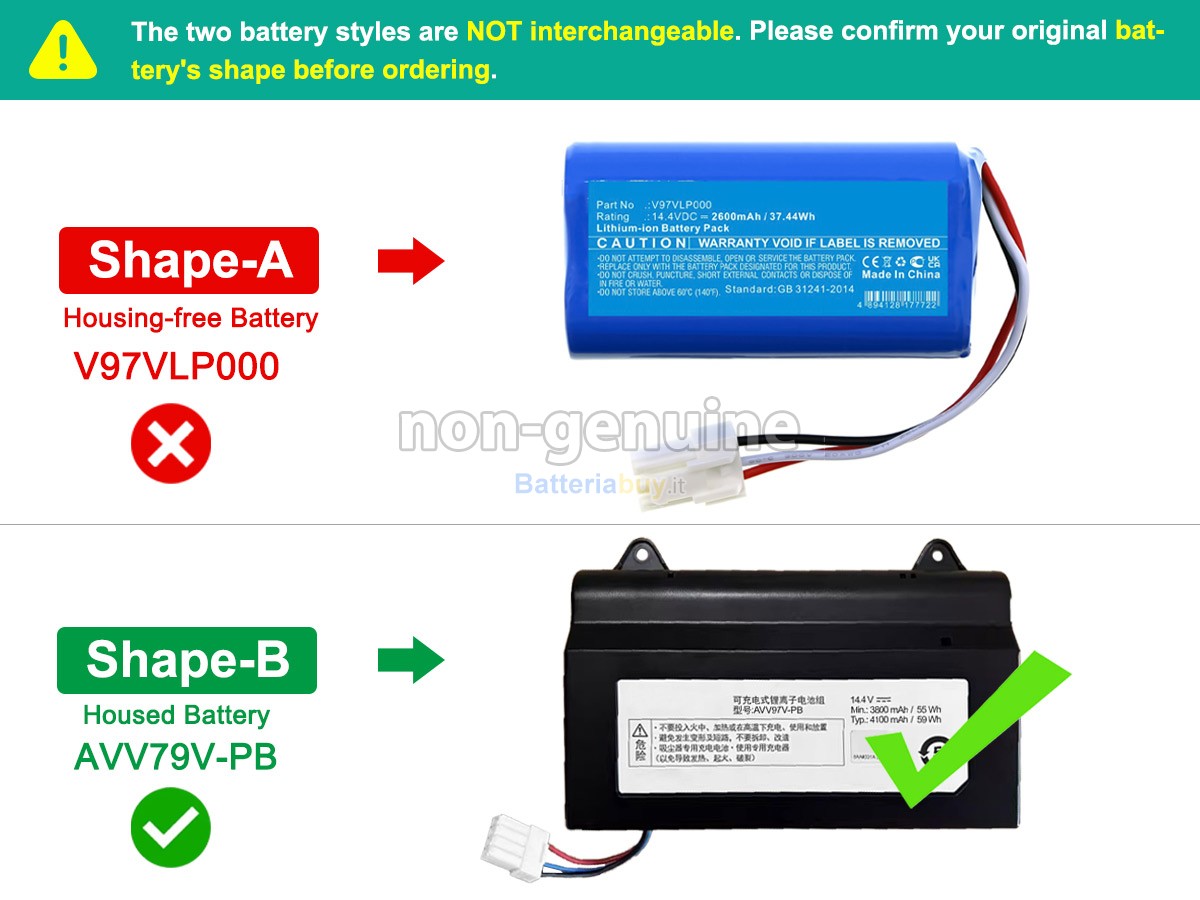 Batteria per Panasonic MC-RS877