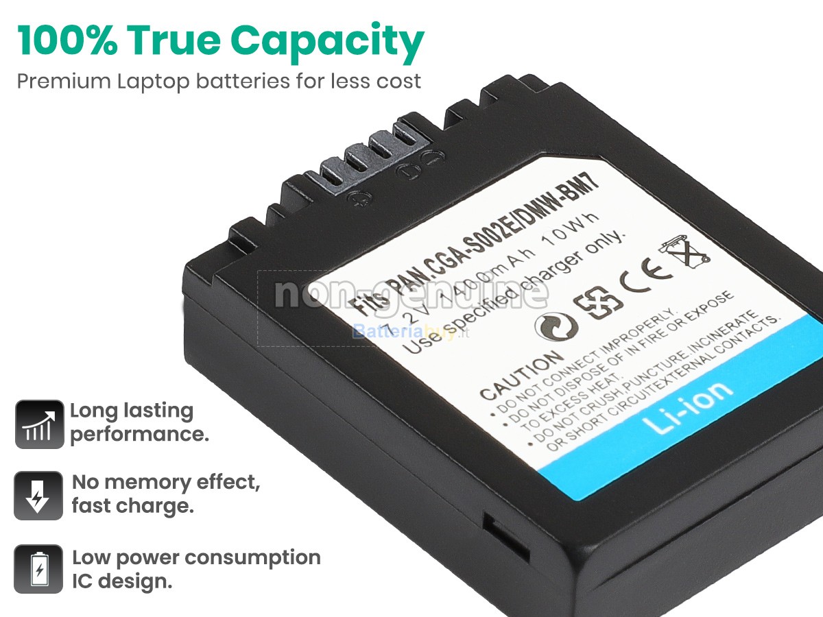 Batteria per Panasonic LUMIX DMC-FZ5EB
