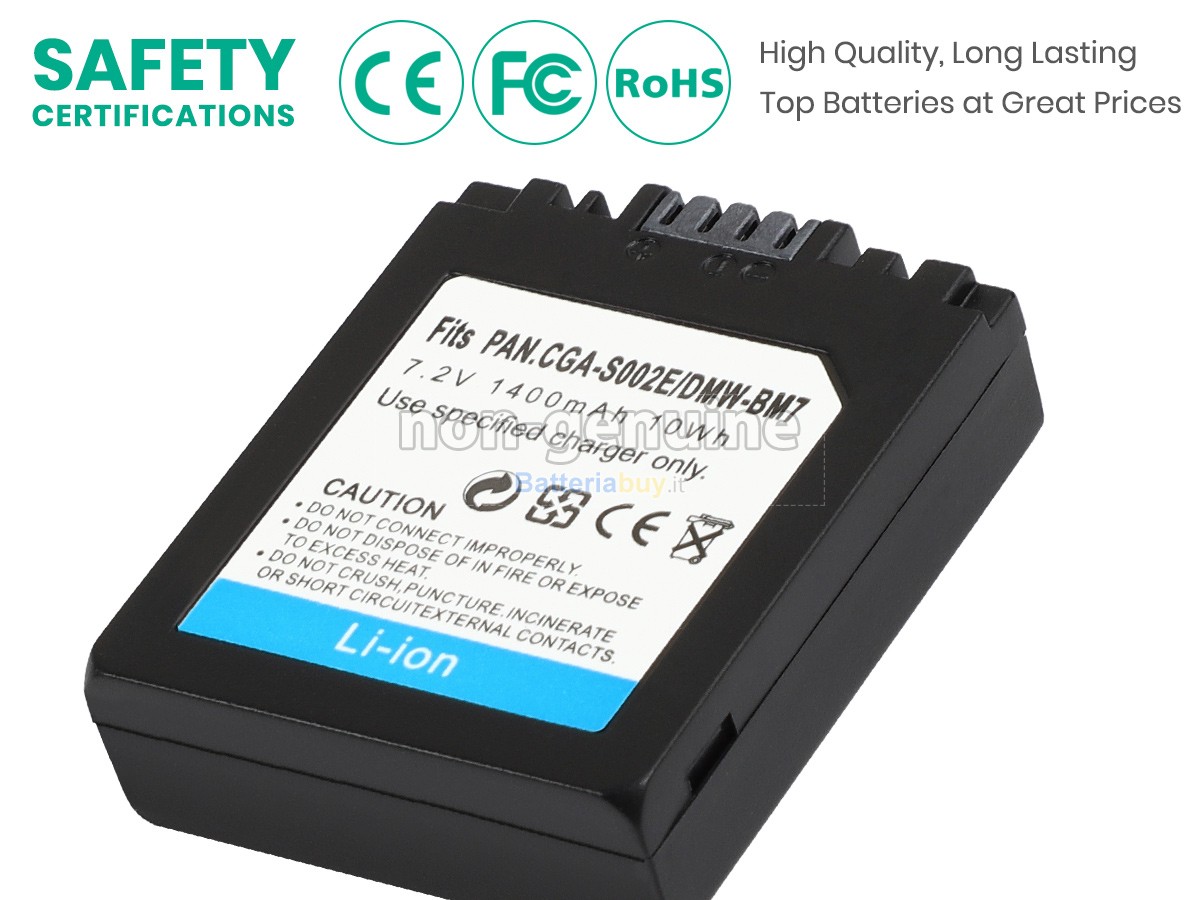 Batteria per Panasonic LUMIX DMC-FZ5EB