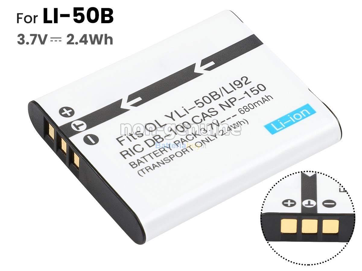 Batteria per PENTAX OPTIO WG-1 GPS