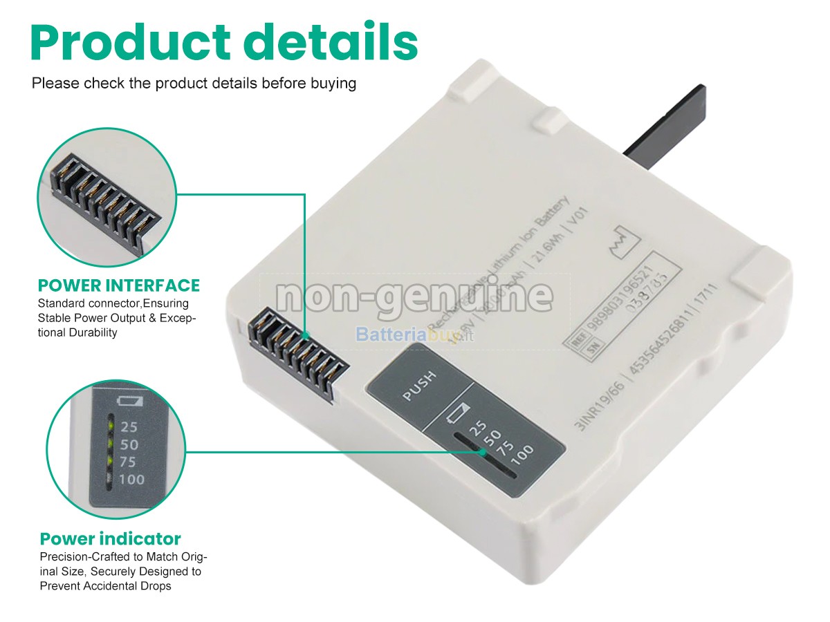Batteria per Philips INTELLIVUE X3