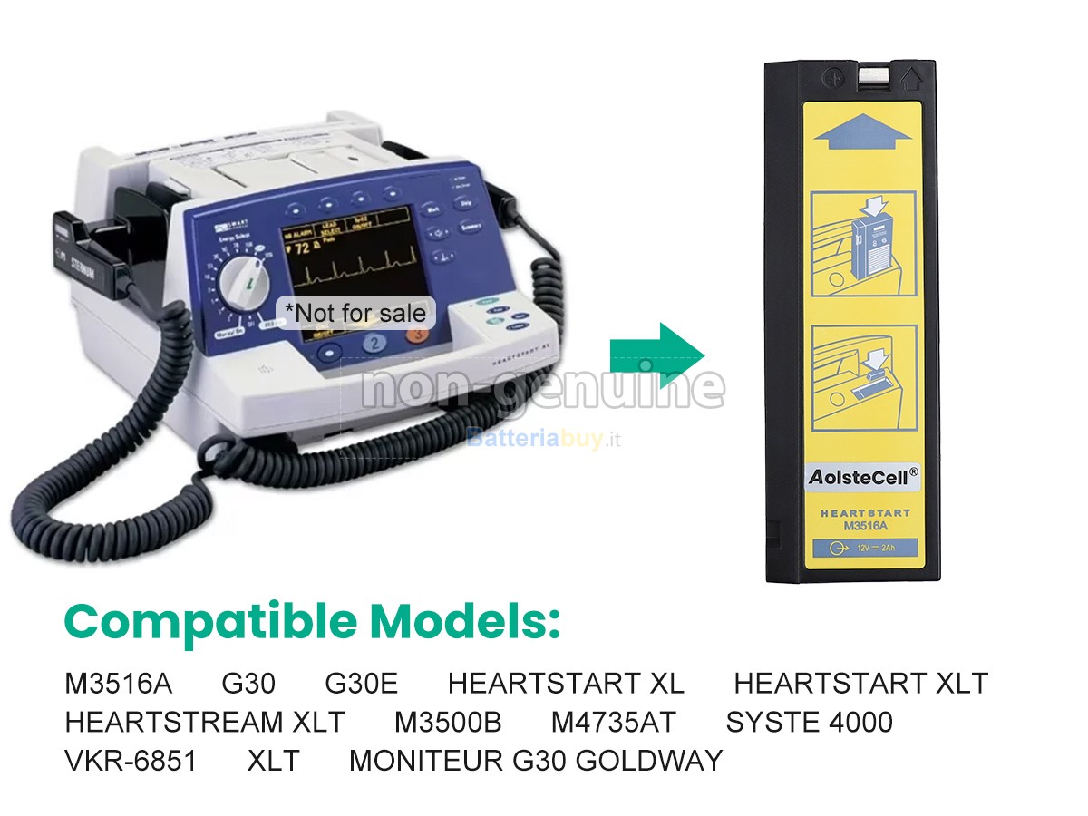 Batteria per Philips HEARTSTREAM XLT