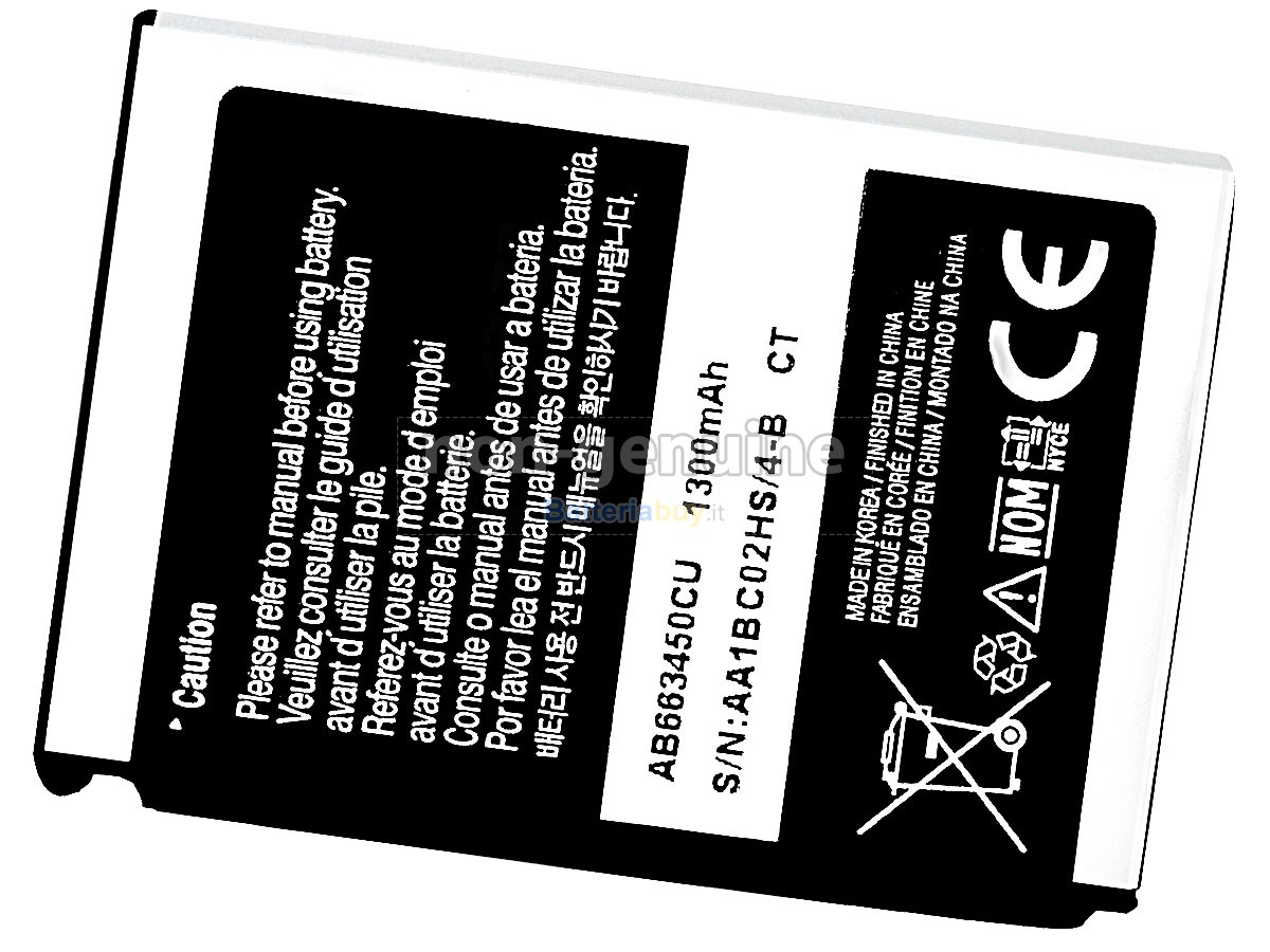 Batteria per Samsung AB663450CECSTD