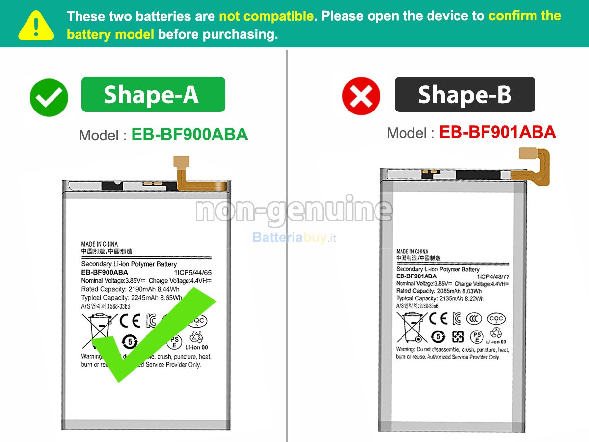 Batteria per Samsung Z FOLD1