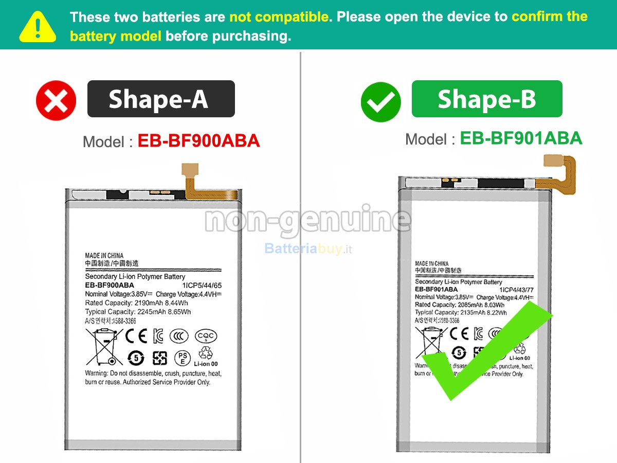 Batteria per Samsung Z FOLD1