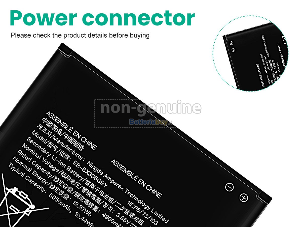 Batteria per Samsung Galaxy TAB ACTIVE5 SM-X30