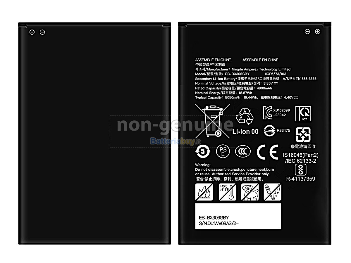 Batteria per Samsung Galaxy TAB ACTIVE5 SM-X30