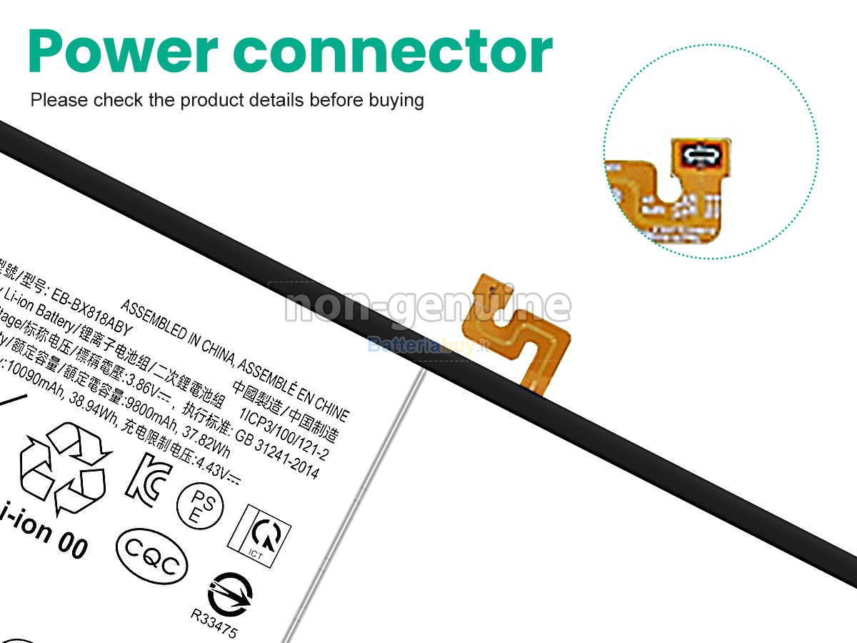 Batteria per Samsung Galaxy TAB S9 FE+ SM-X616