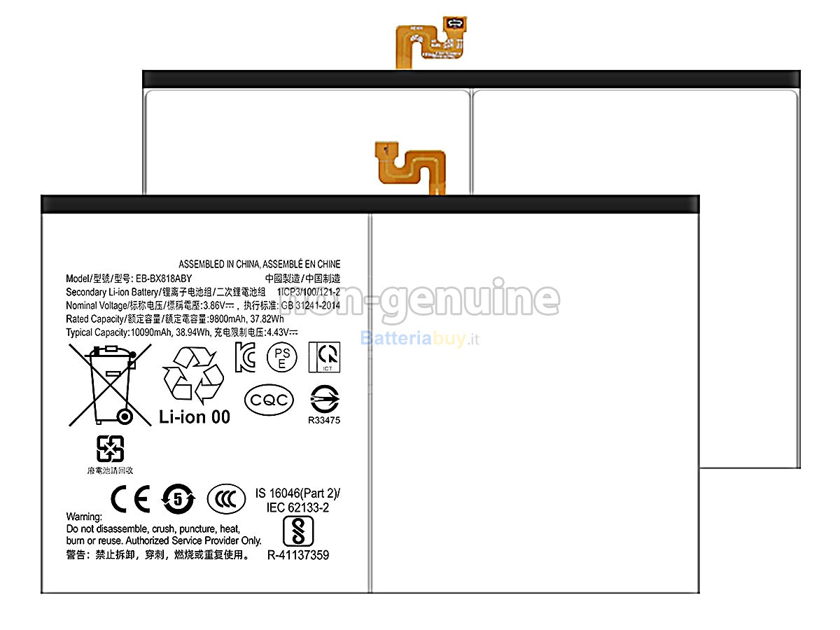 Batteria per Samsung Galaxy TAB S9 FE+ SM-X616