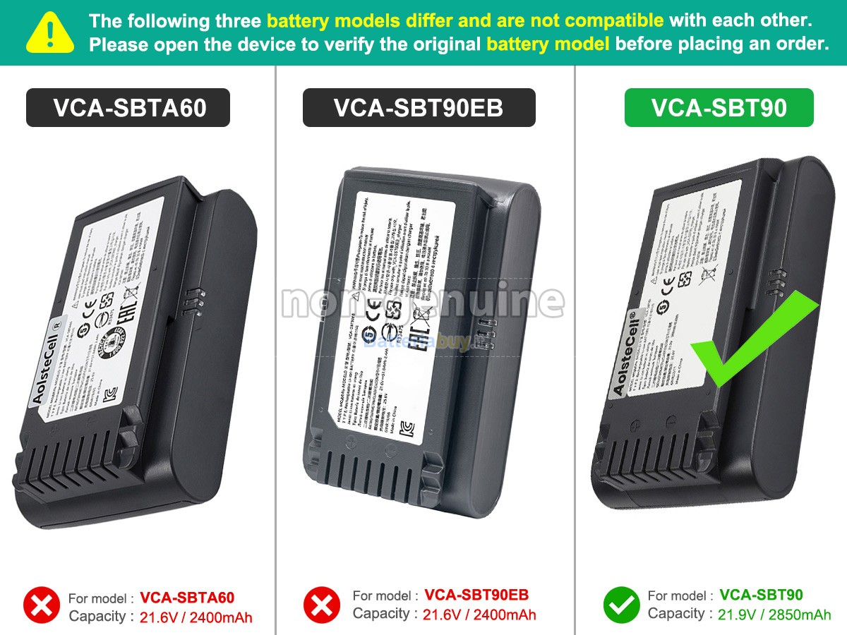 Batteria per Samsung VS20T7511T5/AA