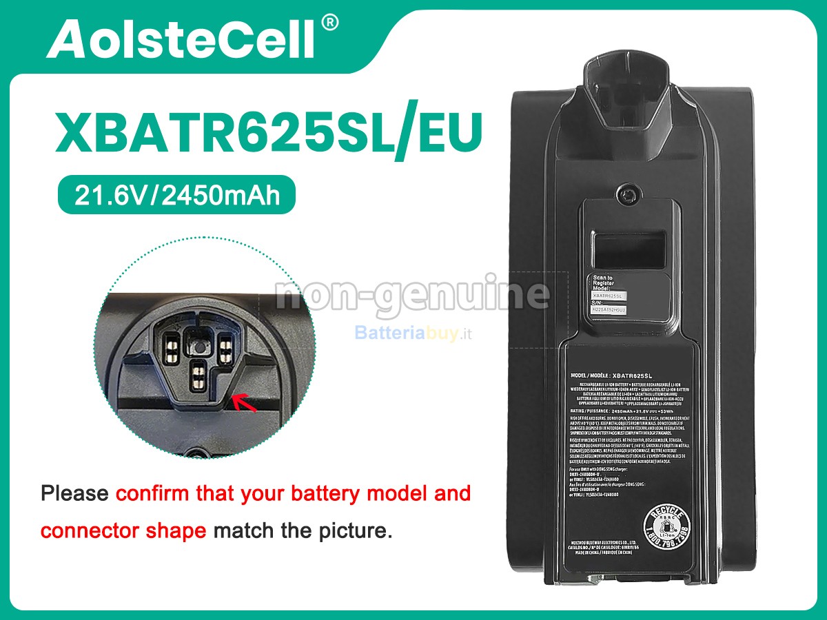 Batteria per Shark XBATR625SL