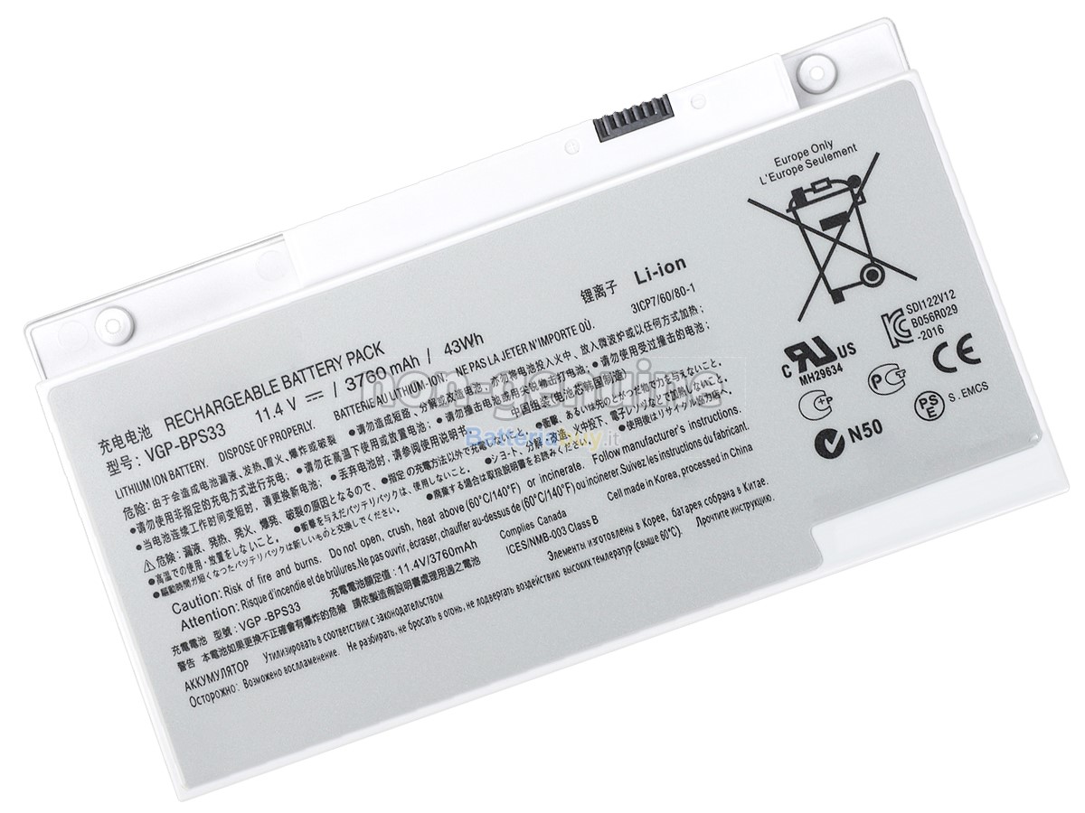 Batteria per Sony VAIO SVT1411BPXS