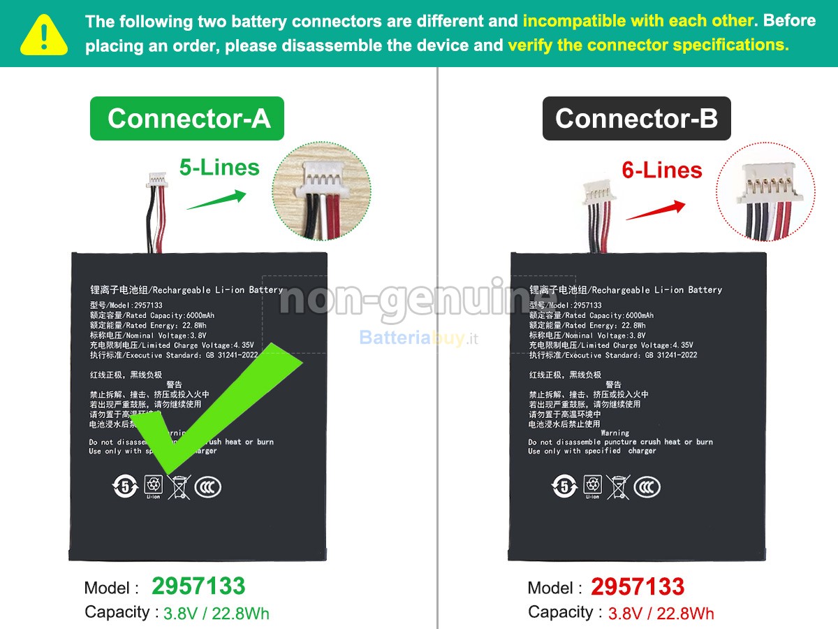 Batteria per Teclast P30T