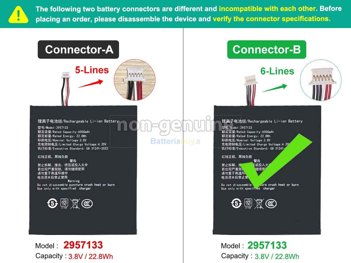 Batteria per Teclast P30T