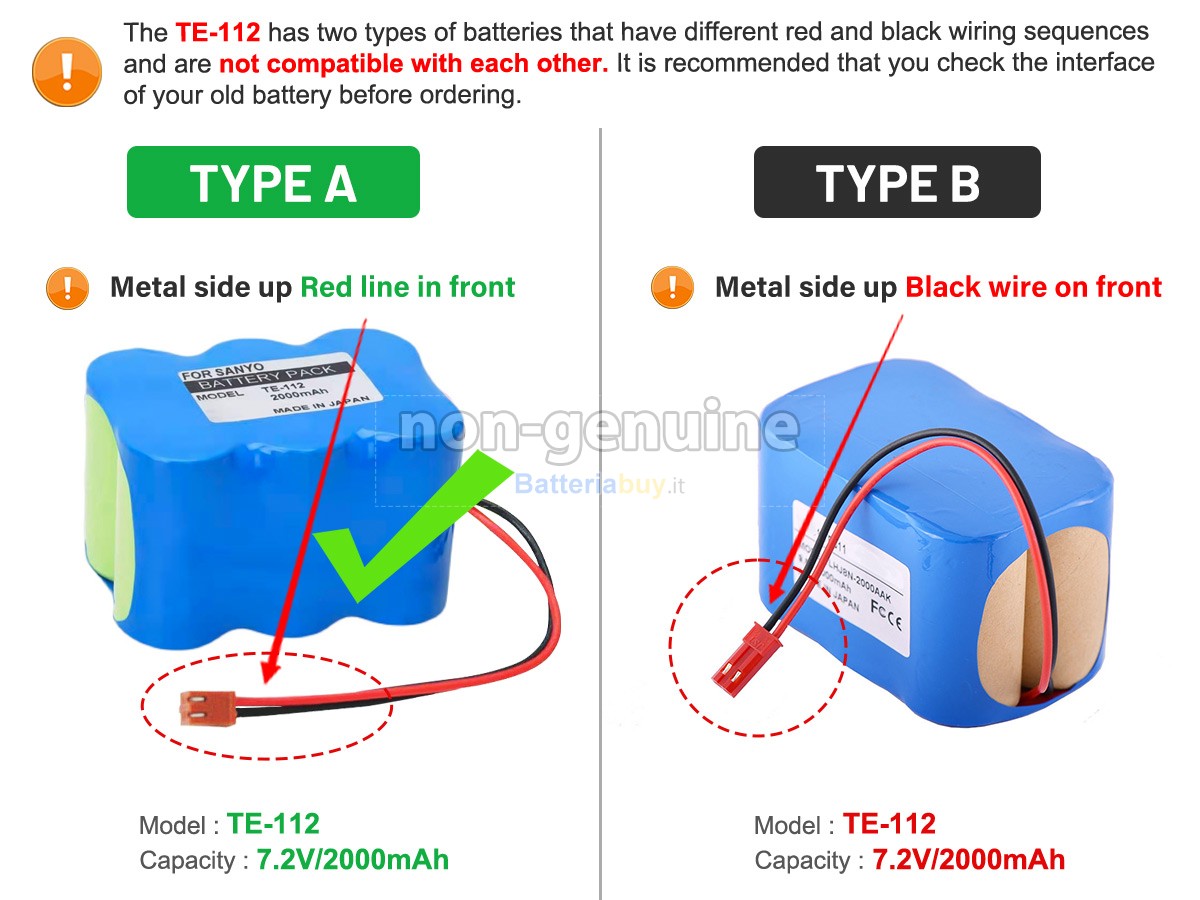 Batteria per Terumo 6N-1200SCK