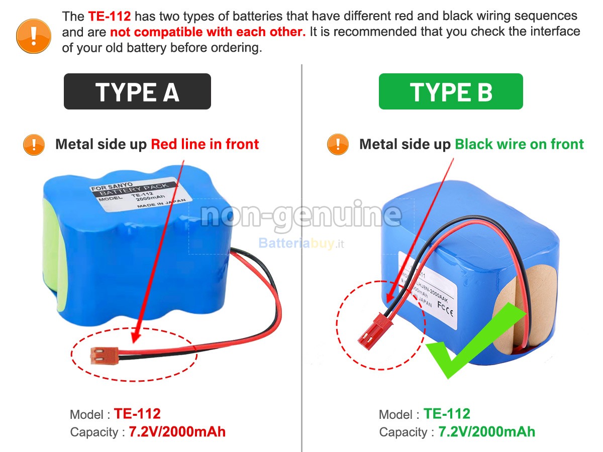 Batteria per Terumo 6N-1200SCK