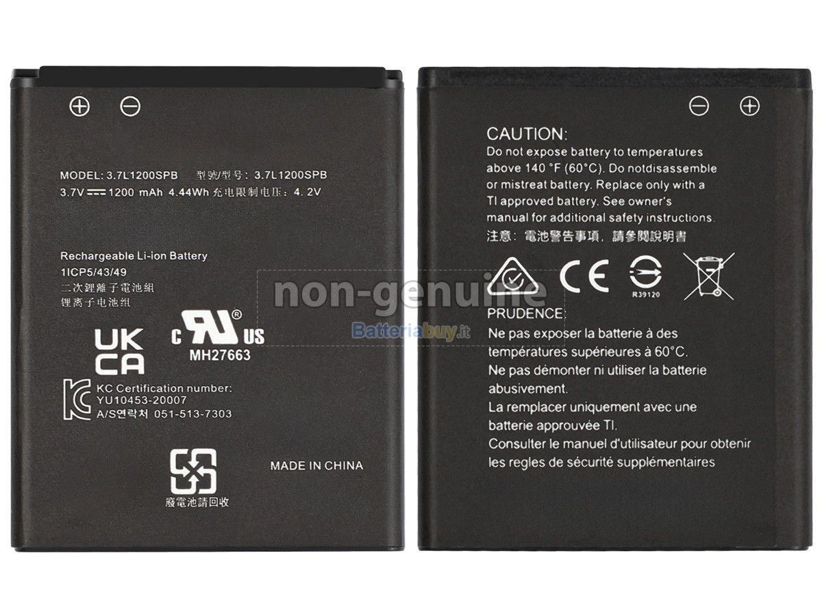 Batteria per Texas Instruments 3.7L1200SP