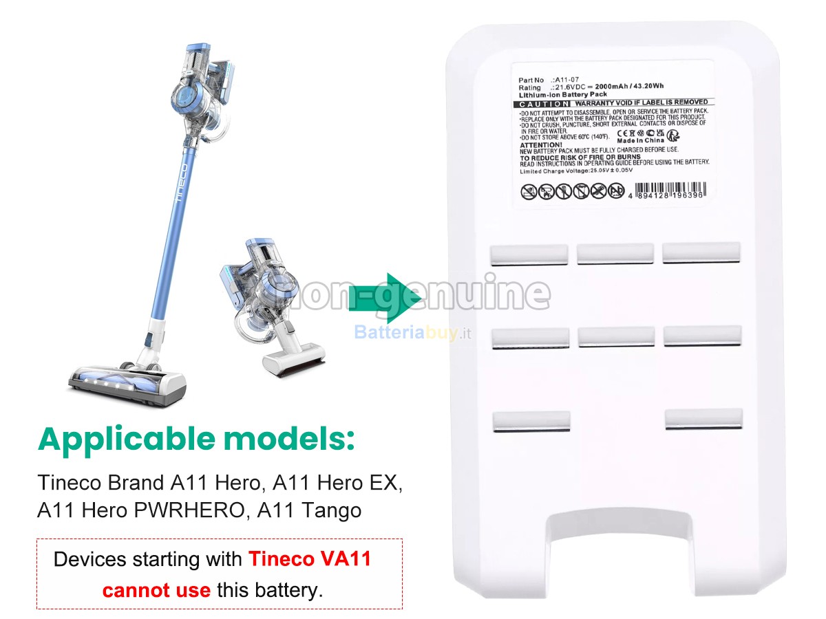 Batteria per Tineco A11-07