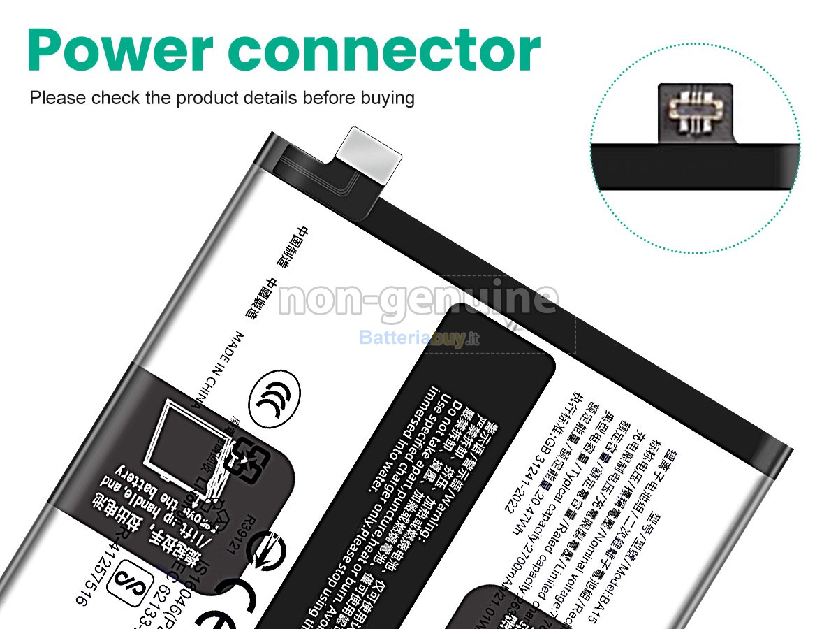 Batteria per Vivo X100 PRO V2324A