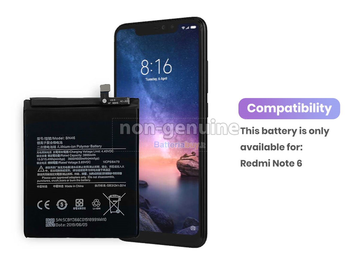 Batteria per XiaoMi REDMI NOTE 6