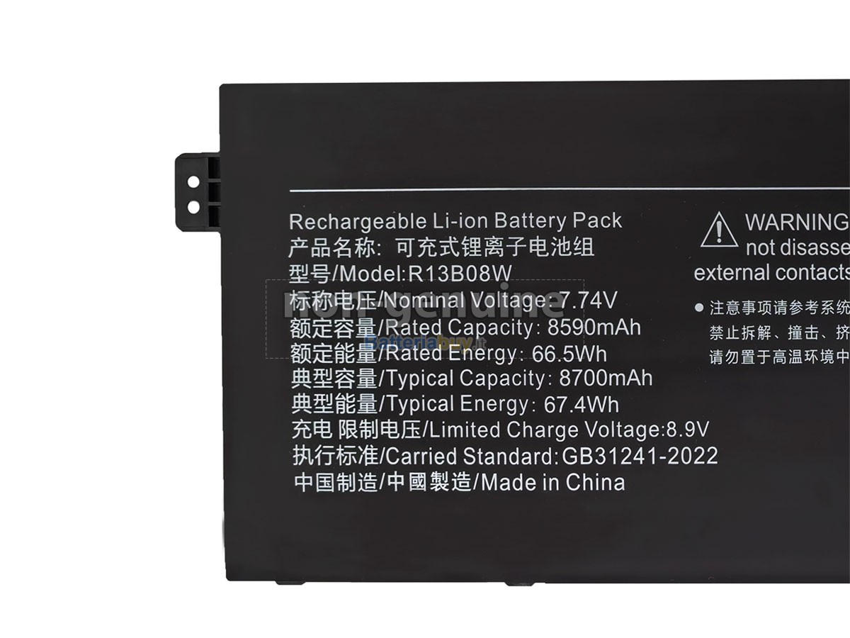 Batteria per XiaoMi REDMIBOOK AIR 13.3 INCH 2020