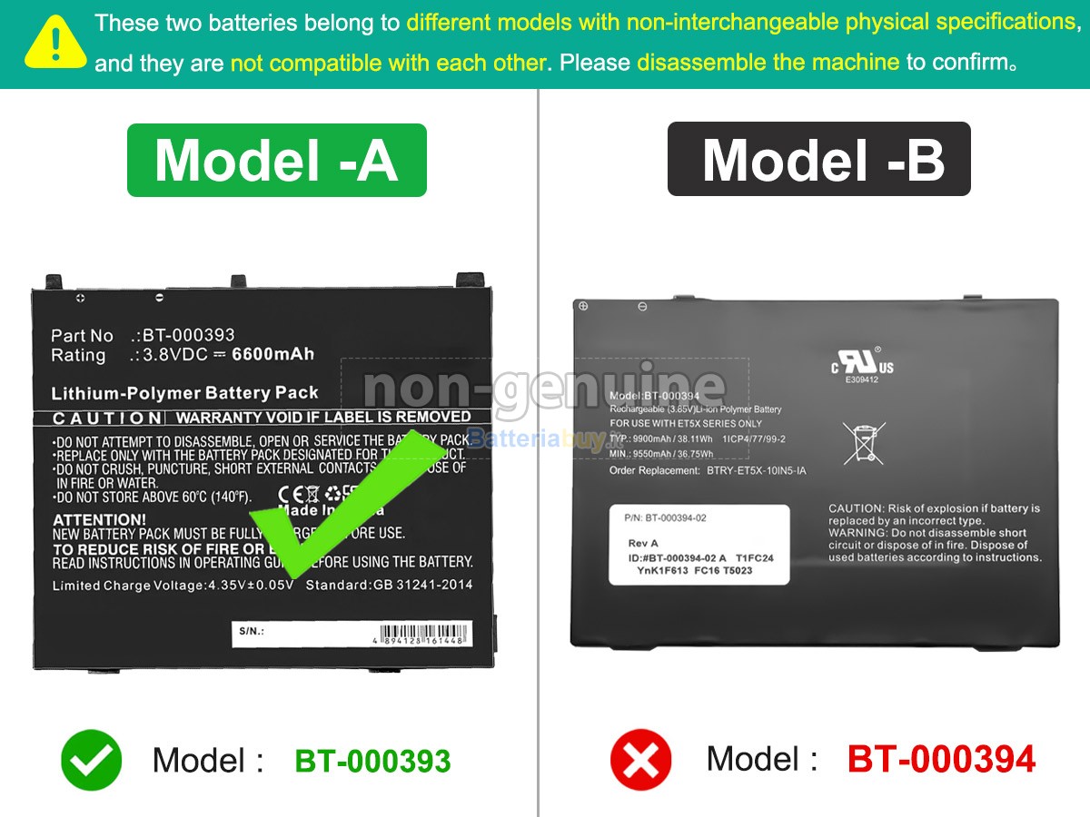 Batteria per Zebra ET50