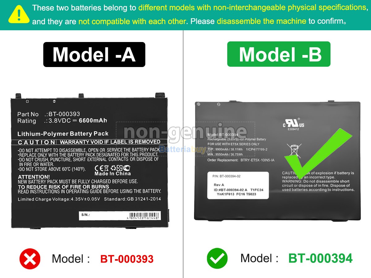 Batteria per Zebra ET50