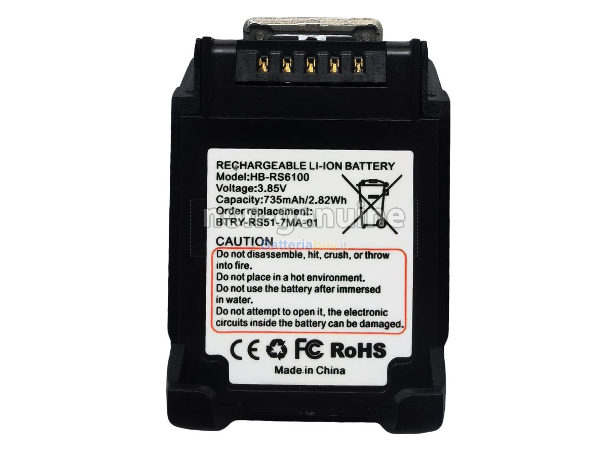 Batteria per Zebra RS5100 RING SCANNER