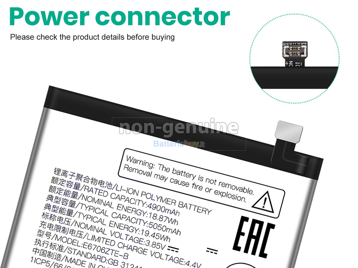 Batteria per ZTE AXON 60 LITE