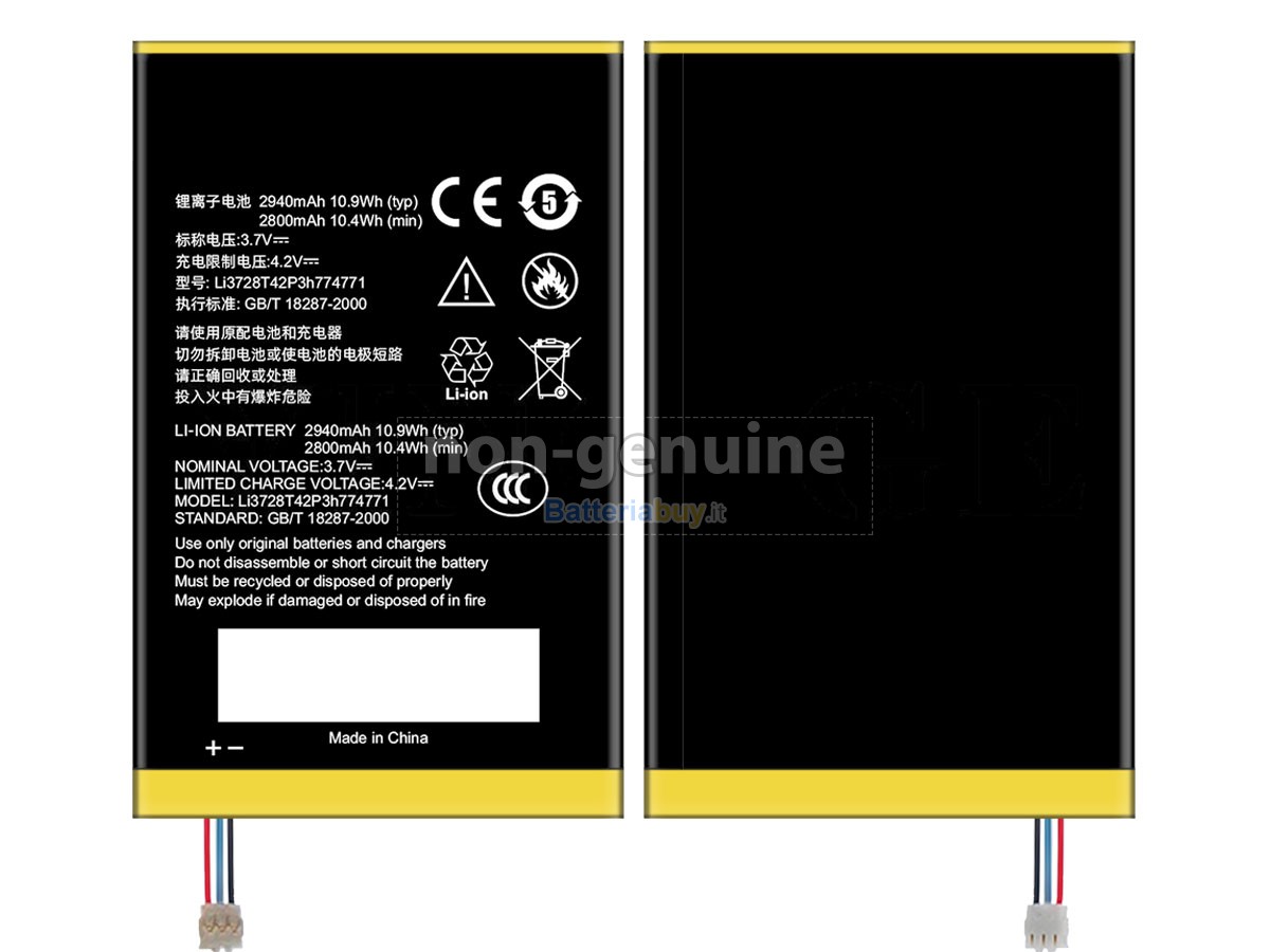 Batteria per ZTE LI3728T42P3H774771